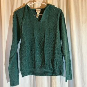 St John’s bay green blue sweater hoodie size medium women’s